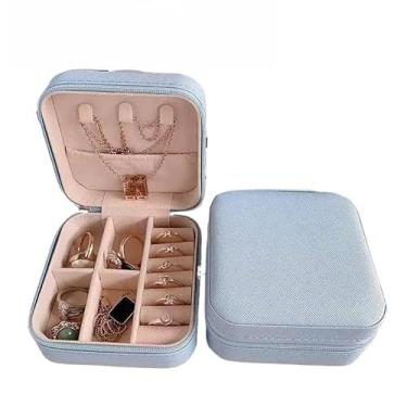 Imagem de Kit 8 a 25 Mini Porta Joia De Bolsa Para Viagem Portátil/Caixa De Armazenamento (20,azul bebe)