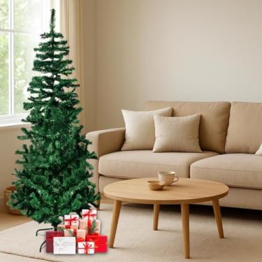 Imagem de Árvore de Natal Canadense Artificial C/ 1,80m de Altura, Galhos Flexíveis e Resistentes, Base Metálica Reforçada, Decoração Natalina, Enfeite P/Casa Hall Sala (Árvore de Natal Canadense 1,8M)