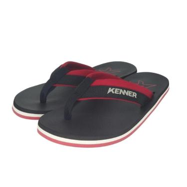 Imagem de Chinelo Kenner Kinno Preto e Vermelho - Adulto-Masculino