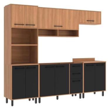 Imagem de Cozinha Completa Modulada 5 Peças Com Gabinete Para Pia Havana Multimó