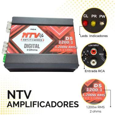 Imagem de Amplificador Módulo de Som Automotivo 1.200 wrms DS 1200.1 - NTV AMPLI