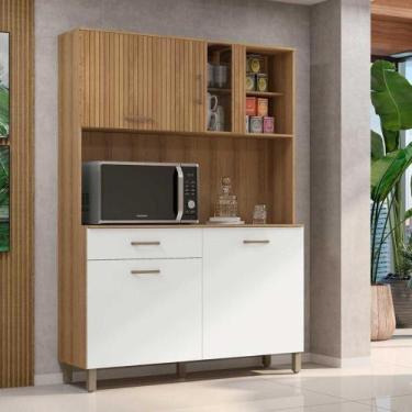 Imagem de Armário de Cozinha Completo Viena Plus com Balcão 4 Portas - Repleta, 