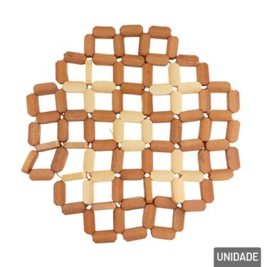 Imagem de Descanso de Panela 18x18cm Bambu Quadrado - Tudo em Caixa
