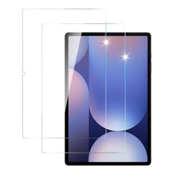 Imagem de CHRINECY Pacote com 2 protetores de tela para Samsung Galaxy Tab S10 Plus 2024/S9 Plus/S7 FE 5G/S8+/S7+ (12,4 polegadas), filme de vidro temperado, antiarranhões, sem bolhas, compatível com capas