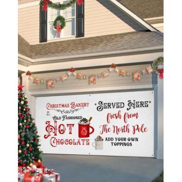 Imagem de Capa de banner de porta de garagem Cantando no Natal 2,1 x 4,9 m - Sin