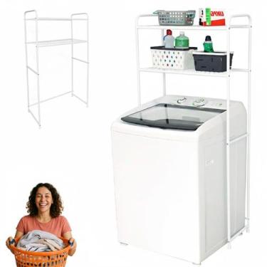 Imagem de Estante Organizador Prateleira Maquina Roupa Aço Branco Seca - EINSTOK