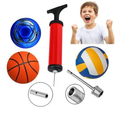 Imagem de Bomba de Ar Manual Encher Bola Futebol Volei Basquete Oferta - EINSTOK