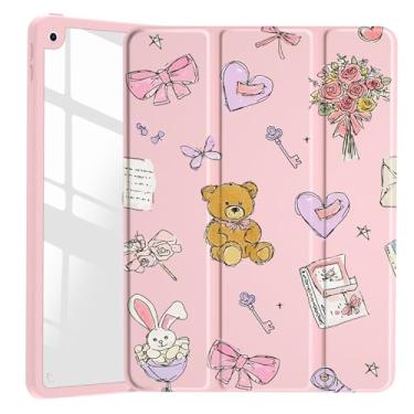 Imagem de VibrantFruitique Capa de colagem de adesivos para iPad Pro de 13 polegadas (M4) 2024 Capa híbrida rígida transparente com suporte de lápis e suporte de três dobras para tablet para mulheres