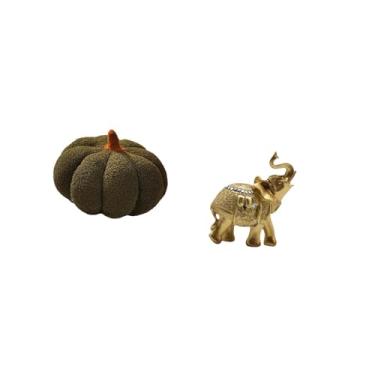 Imagem de Fenteer Almofada de Pelúcia em Formato de Abóbora de Halloween E Estátua de Elefante em Resina, Decoração para Quarto, Cama, Prateleira, Mesa Ou Qualquer Outr