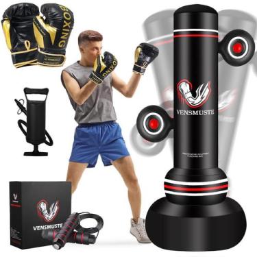 Imagem de Saco de pancadas Vensmuste 69 cm inflável com luvas, bomba e corda