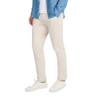 Imagem de Onia Calça masculina casual de sarja elástica na frente lisa, Pedra, 32