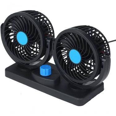 Imagem de Ventilador Mini Automotivo Portátil 12v Elétrico Cabeça Dupl