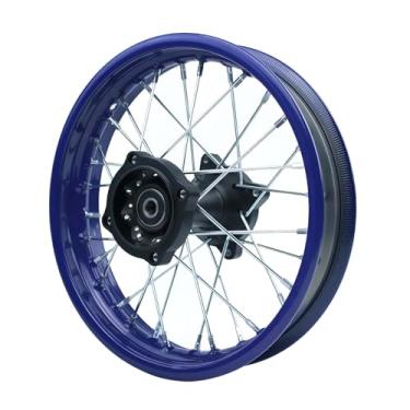 Imagem de Hauertzx Cubo de aro de roda compatível com 70CC 90CC 110CC 125CC 140CC 150CC 160CC Off Road Motocross Pit Dirt Rocket Bike (azul, 80/100-12 polegadas 15 mm)