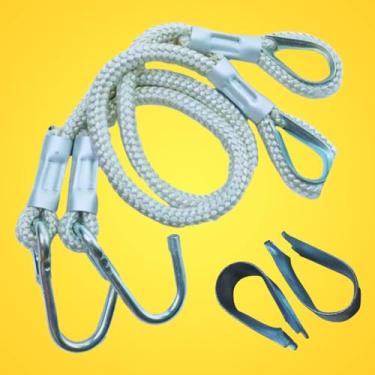 Imagem de Corda Cabo Extensor Alongador mais Protetor de punho | Rede De Descanso e Dormir | (KIT Corda 100cm + Protetor de Punho) | 5 PONTOS@ (Bege, 60cm)