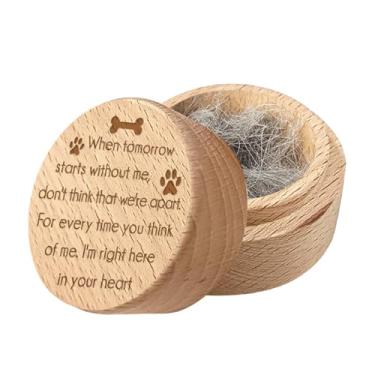Imagem de CREATCABIN Caixa de lembrança de pelos de animais de estimação, mini caixa de memória de pelo de animal de estimação, recipiente personalizado para animais de estimação, pequeno memorial, urna, perda