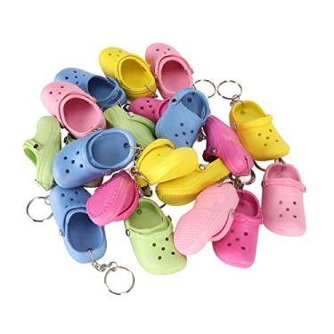 Imagem de RiToEasysports Shoe Key Langs Cute Mini - Chaveiros para Mochila Do Thet Yourself, 20 STCS Beach Hole Sapatos para Bolsas, Processo de Silicone Azul Claro, Verde