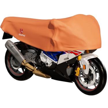 Imagem de Rosefray Meia capa para motocicleta 420D - proteção externa à prova d'água para todos os climas meia capa leve, laranja tamanho M para a maioria dos modelos de turismo Harley Davidson, Honda Goldwing