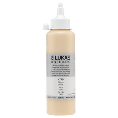 Imagem de Lukas CRYL Studio Tinta acrílica para artista, duna, frasco de 250 ml - Tintas acrílicas de alto pigmento para pintura em tela, trabalhos em grande escala - Viscosidade média, mistura de água, secagem