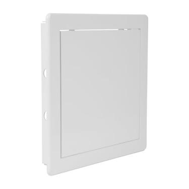 Imagem de Repa Market Painel de acesso 8 x 8 para drywall e teto - painel de porta de plástico ABS branco, placa de cobertura de furo de parede - à prova de ferrugem, fácil acesso e instalação, porta articulada