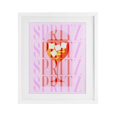 Imagem de Stupell Industries Impressão emoldurada retrô pastel spritz branca sob vidro, design de Lil' Rue, 21 x 17