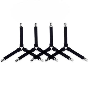 Imagem de 4 Prendedor De Lençol Elástico No Colchão Cama Esticador Fixador Clipe Trava Presilha Segura Lençol Sem Furo e Sem Cola