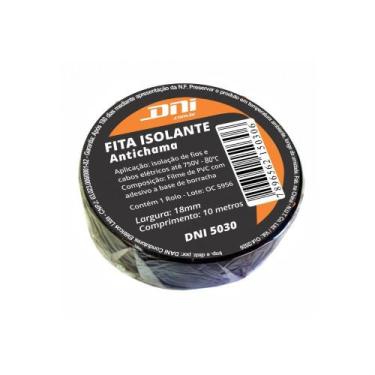 Imagem de Fita isolante pvc preta - rolo 10 metros - dni