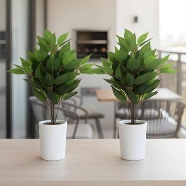 Imagem de 9 Hastes de Fícus artificiais para fundos de muro inglês e decorações 