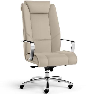 Imagem de Cadeira De Escritório Presidente Tecido Sintético Areia