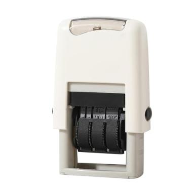 Imagem de AUNMAS Carimbo de Data Em Inglês, Impressões Claras, Carimbo Automático Compacto e Portátil para Impressão de Números de Datas (Branco)