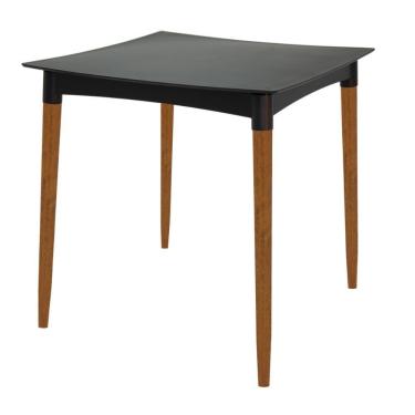 Imagem de Mesa Tramontina Diana Preto Com Pernas De Madeira Eucalipto