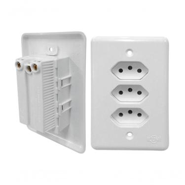 Imagem de Tomada Ilumi Stylus Tripla (3 Tom ) 10A 250V 201201