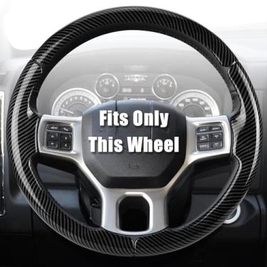 Imagem de Aimato Capa de volante personalizada para Dodge RAM 1500 2012-2018, RAM 1500 Classic 2019-2023, RAM 2500/3500/4500/5500 2012-2018 fina, antiderrapante, resistente a arranhões acessório de carro