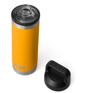 Imagem de Garrafa YETI Rambler de 530 ml, à prova de vazamento, isolamento a vácuo, aço inoxidável com Chug Cap, amarelo (beekeeper)