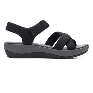 Imagem de Clarks Sandália feminina Arla Gracie, Tecido preto, 8