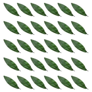 Imagem de JCBIZ 30 peças, folha de tulipa artificial, peça única, folha de lírio artificial, verde, 19 cm de comprimento, 4 cm de largura, folhas de enchimento de arranjos florais feitos à mão para decoração de