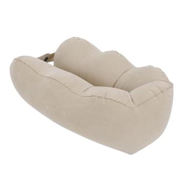 Imagem de Luocute Travesseiro de Pescoço de Viagem, Suporte de Pescoço Inflável Com Flocagem de PVC à Prova de água para Casa de Escritório de Avião, Travesseiro Cervical Portátil Em Forma de U para (para