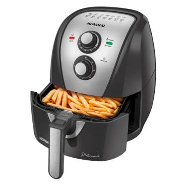 Imagem de Fritadeira Sem Óleo Air Fryer 4L, Mondial, Grafite/Inox, 1500W, 110V - AFN-40-PI