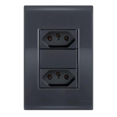 Imagem de Conjunto 2 Tomadas 20A - Tramontina Liz Grafite - Tlg007