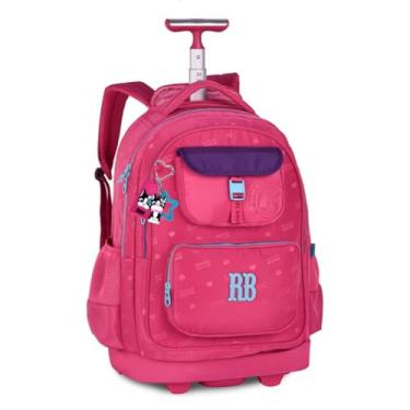 Imagem de Mochila de Costas e Rodas Rebeca Bonbon Urban Mix Escolar Faculdade Trabalho Viagem (Rosa)