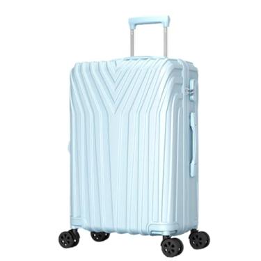 Imagem de Mala, bolsa de transporte, 60 L, bolsa de transporte, tipo zíper, antifurto, grande, à prova de choque, barra de transporte multiestágio, rodízios duplos, rotação de 360 graus, travável, viagens