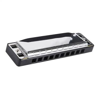 Imagem de Gaita de latão com 10 furos C-key para iniciantes tocam gaita instrumento musical com caixa