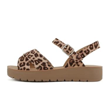 Imagem de Soda CHESTER ~ Sandálias femininas planas com fivela no tornozelo e tiras cruzadas, Cheetah Imsu, 34