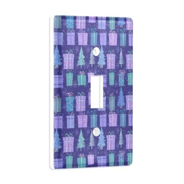Imagem de Blueangle Capa para placa de parede para interruptor de luz de alternância - Capa decorativa para interruptor de luz de árvore de Natal, tamanho 1 - gangue 4,53 x 2,76 polegadas (415)