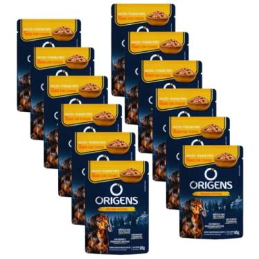 Imagem de Sachê Origens Cães Adultos Porte Pequeno Frango 85g 12 unid Ração Úmida