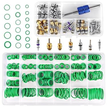 Imagem de FANOVO Kit de reparo de ar condicionado para carro: Kit de anel de vedação CA de 270 peças e kit de núcleo de válvula CA de 40 peças para sistema de refrigeração R12 R134a R22 com ferramenta de