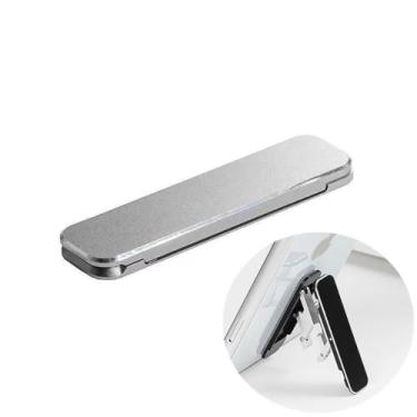 Imagem de Suporte de celular ultrafino ajustável horizontal invisível e dobrável para mesa, acessórios compatíveis com a maioria dos modelos universais de smartphone