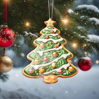 Imagem de Enfeites de Natal, árvore de cristal, enfeites de árvore de Natal feitos à mão, decoração de carro e casa - presentes de Natal, decoração de artesanato em acrílico, ideias de troca de presentes para