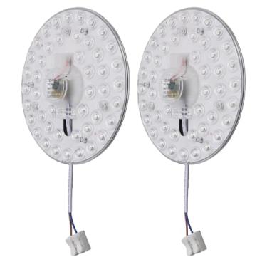 Imagem de aqxreight 2pcs 24W LED Placas de Módulo de Substituição de Luz de Teto, Painéis Magnéticos de Retrofit Com Luz Uniforme para Quarto Sala de Estar Cozinha (Redonda)