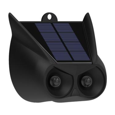 Imagem de Gralara Dispositivo repelente de pássaros, luz piscante, repelente de árvores, externa, noturno de animais solares para esquilos