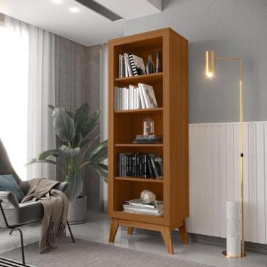 Imagem de Estante Livreiro 4 Prateleiras com Pés em MDF Versales - ViaNossa, Ced